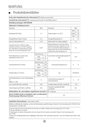Midea MF10EW80B Waschmaschine / 8kg / 1400 U/Min/EEK A/Inverter Quattro Moto/Dampffunktion/Grosse Trommel/Slim Design/Nachlegefunktion/Kindersicherung/AquaStop, Weiß