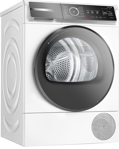 Bosch WQB245B40, Stiftung Warentest GUT (2,5)*, Serie 8 Smarter Wärmepumpentrockner 9 kg, AutoDry Sensorgesteuerte Trocknung, SmartDry Programmautomatik, LED-Display, Selbstreinigender Kondensator