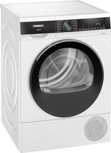 Siemens WQ33G2D40 Wärmepumpentrockner für 8 kg Wäsche, iQ500, A+++, 176 kWh/Jahr, speedPack, autoDry, Outdoor-Programm, Weiß