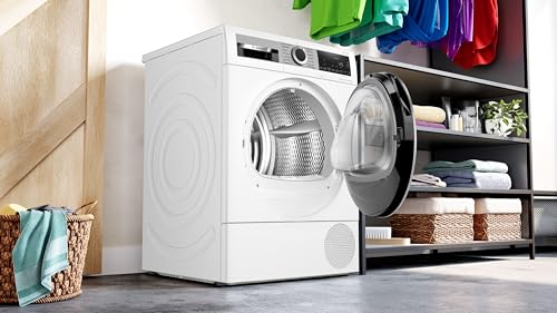 Bosch WQG235D00, Stiftung Warentest GUT (2,2)*, Serie 6, Wärmepumpentrockner 8 kg, Schneller getrocknete Wäsche, Auto Dry, Option Halbe Beladung, Sensitive Drying-System, Selbstreinigender Kondensator