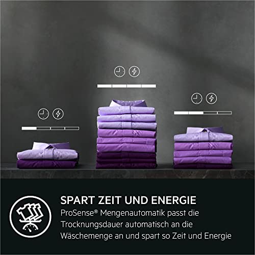 AEG Wärmepumpentrockner 8 kg, Testsieger der Stiftung Warentest, Serie 8000 AbsoluteCare - Wolle- und Seidetrocknung, C, Energiesparend, Trommelbeleuchtung, Knitterschutz, Schontrommel, TR8AMZ68