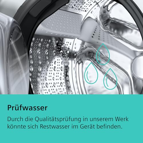 Siemens WG44B2040 Waschmaschine iQ700, Frontlader mit 9kg Fassungsvermögen, 1400 UpM, speedPack XL, Antiflecken-System, Home Connect, Weiß, 60cm