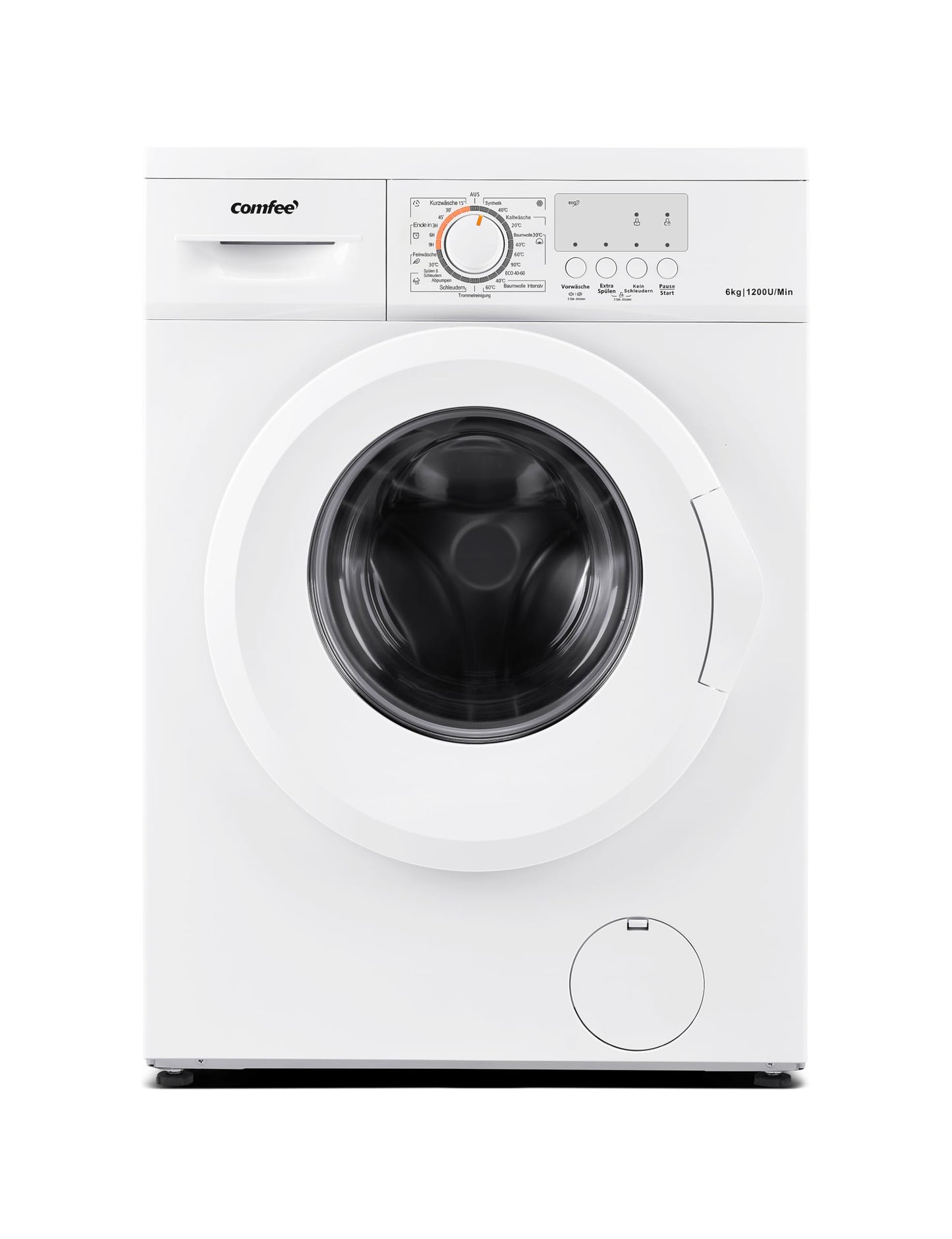 Comfee CFEW70-124 Waschmaschine / 7KG / Slim Line / D / 1200 U/min / Trommelreinigung / 15min-30min-45min Schnellwaschgang