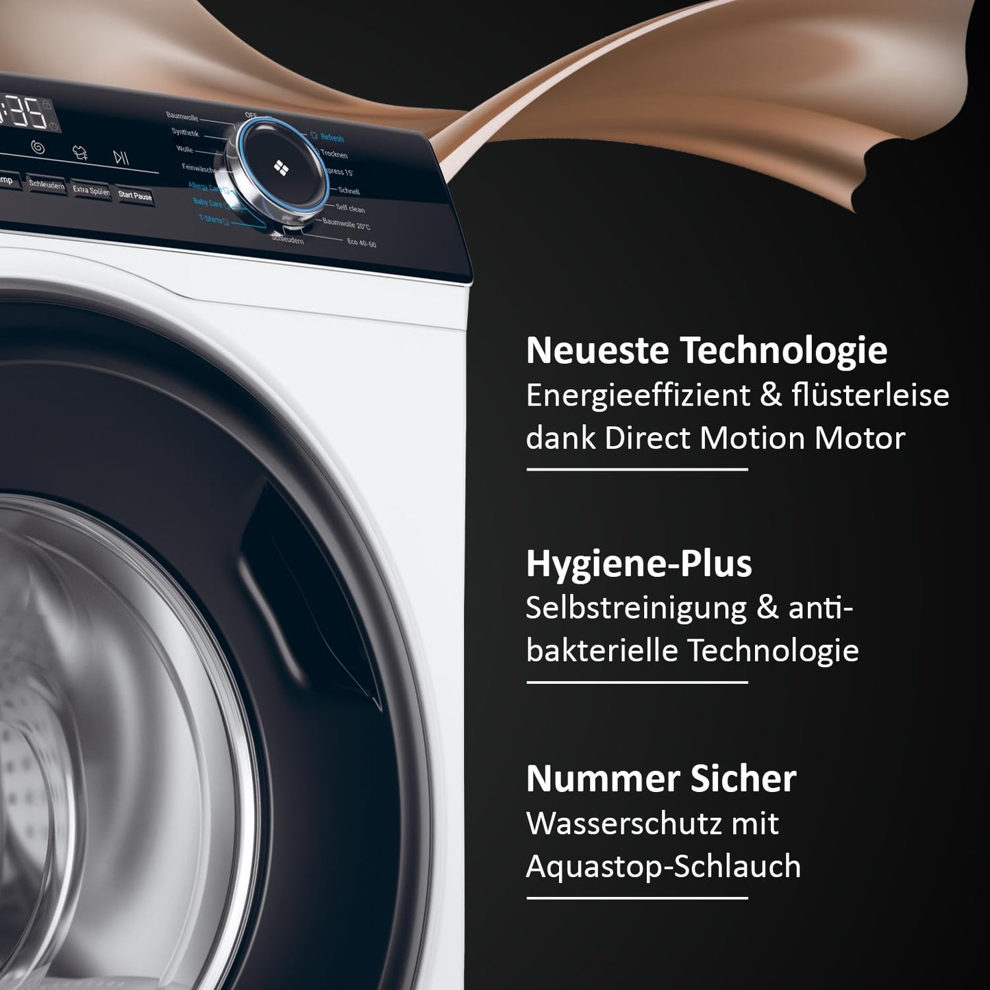 Haier I-PRO SERIE 3 Waschtrockner HWD80-B14939, 8kg Waschen und 5kg Trocknen, 1.400 U/Min