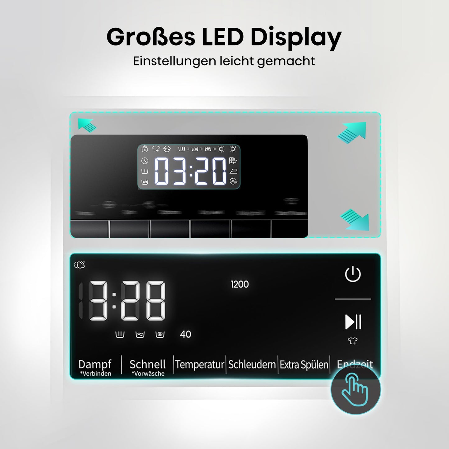 Hisense WD3S8043BW3 Waschtrockner/ConnectLife /16 Programme /8 KG, 54 Liter /1400 U/min/Dampffunktion/JetWash/Anti-Allergie Program/Auto Program/Eco Wash/Steam Refresh/Wolle/EEK A-D