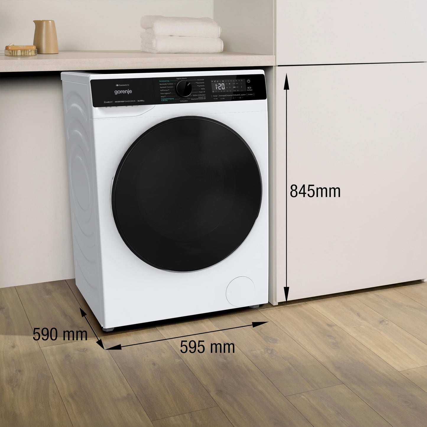 Gorenje WD2PA1X64ADW Waschtrockner, 10,5 kg, 1400 U/min