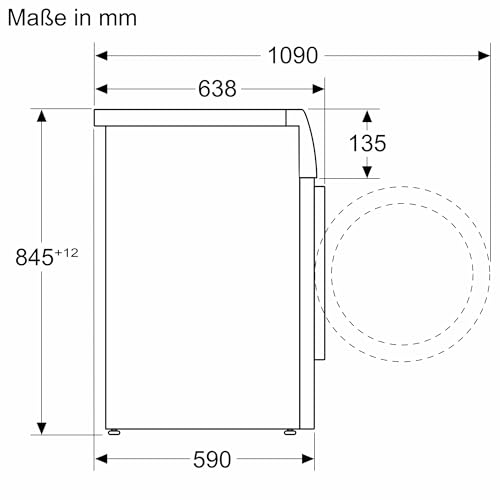 Siemens WG44B2040 Waschmaschine iQ700, Frontlader mit 9kg Fassungsvermögen, 1400 UpM, speedPack XL, Antiflecken-System, Home Connect, Weiß, 60cm