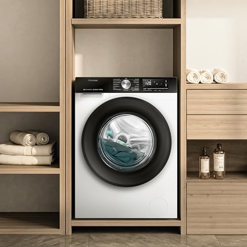 Hisense WD3S8043BW3 Waschtrockner/ConnectLife /16 Programme /8 KG, 54 Liter /1400 U/min/Dampffunktion/JetWash/Anti-Allergie Program/Auto Program/Eco Wash/Steam Refresh/Wolle/EEK A-D