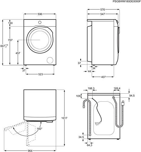 AEG Waschtrockner, DualSense - schonende Pflege, 8 kg Waschen, 5 kg Trocknen, D, energiesparend, Mengenautomatik, Nachlegefunktion, ProSteam – Auffrischfunktion, 1600 U/min, Weiß, L7WBA60680