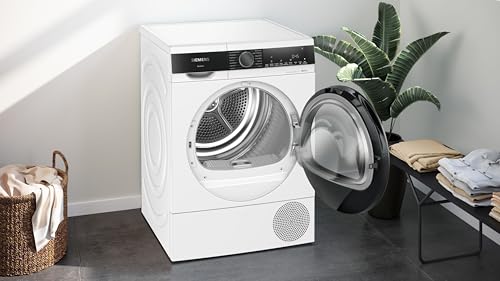 Siemens WQ35G2D00 iQ500 Wärmepumpen-Trockner, 8 kg, selbstreinigender Kondensator - Reinigt sich automatisch, autoDry-Technologie - schonendes, präzises Trocknen, speedPack Sparen Sie Zeit Weiß