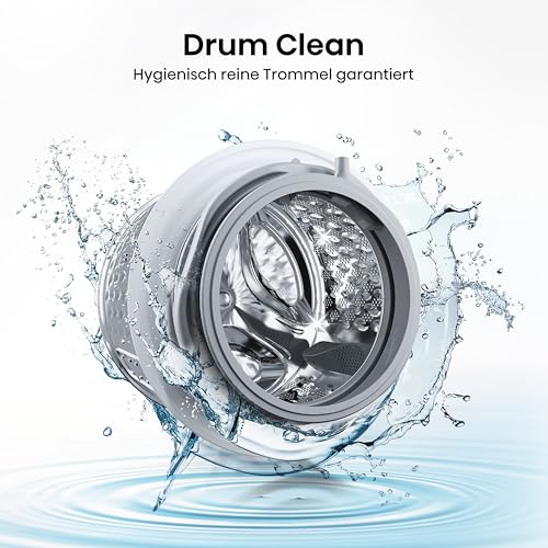 Hisense WF1Q8041BW Waschmaschine mit Dampffunktion /8KG /1400 U/Min /15 Programme/Anti-Allergie Programm/Baby-Wäsche/AutoWash/QuickWash/Daunen/Eco/Power 49' / Verzögertes Ende/EEK: A/Weiß