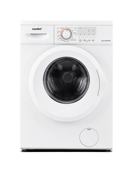 Comfee CFEW70-124 Waschmaschine / 7KG / Slim Line / D / 1200 U/min / Trommelreinigung / 15min-30min-45min Schnellwaschgang