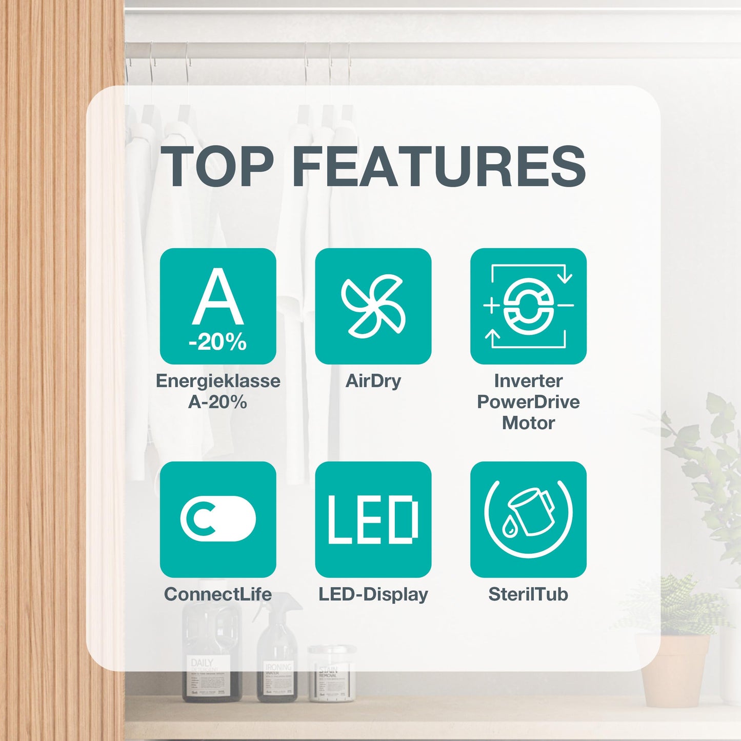 Gorenje WD2PA1X64ADW Waschtrockner, 10,5 kg, 1400 U/min